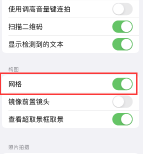 文成苹果手机维修网点分享iPhone如何开启九宫格构图功能 